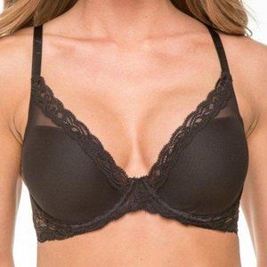 Natori Women's Feathers Contour Plunge, Black, 38DD